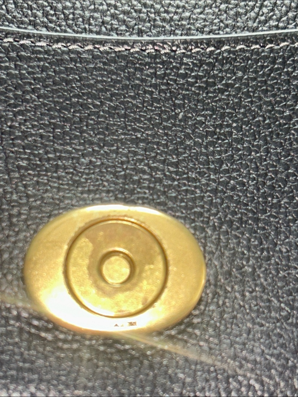 Coach Black Pebbled Leather Shoulder Bag with Gold 'C' Accent tabby 26 - Picture 11 of 16